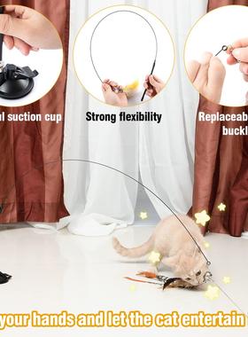 Suction Cup Simulation Bird Interactive Cat Toy Detachable R