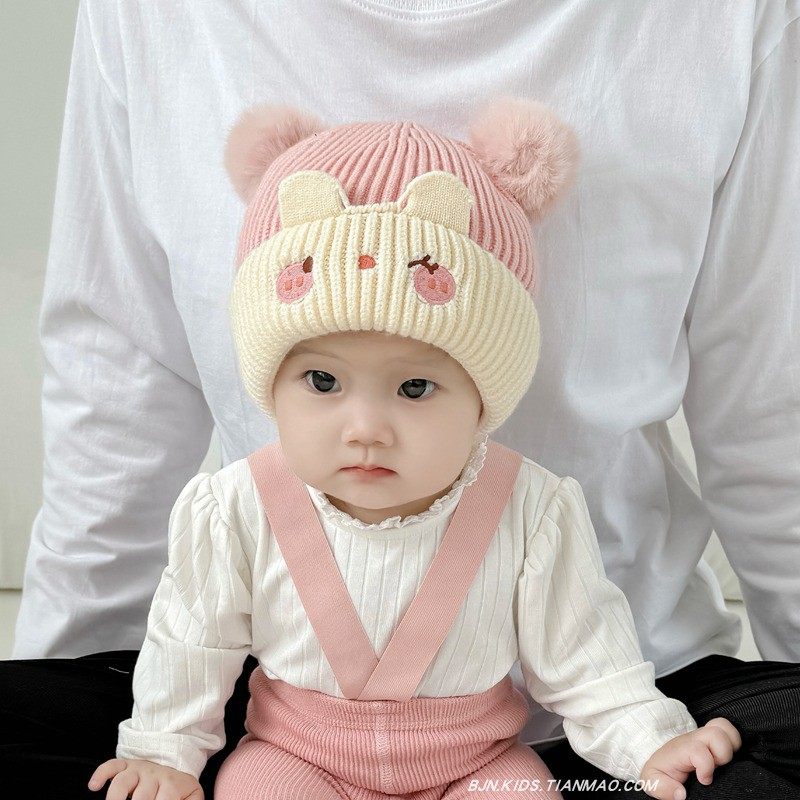 婴儿帽子秋冬季可爱超萌男女宝宝套头针织毛线帽子儿童护耳保暖帽,淘宝优惠券,粉丝福利购,淘宝优惠卷