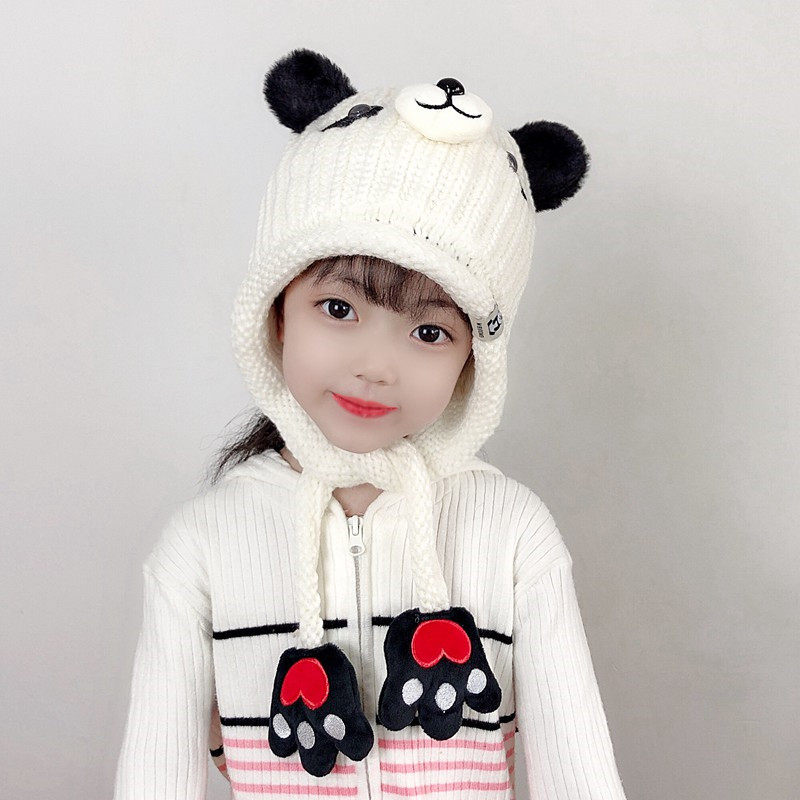儿童帽子秋冬季可爱超萌男童防风护耳帽加绒加厚女宝宝针织毛线帽,淘宝优惠券,粉丝福利购,淘宝优惠卷