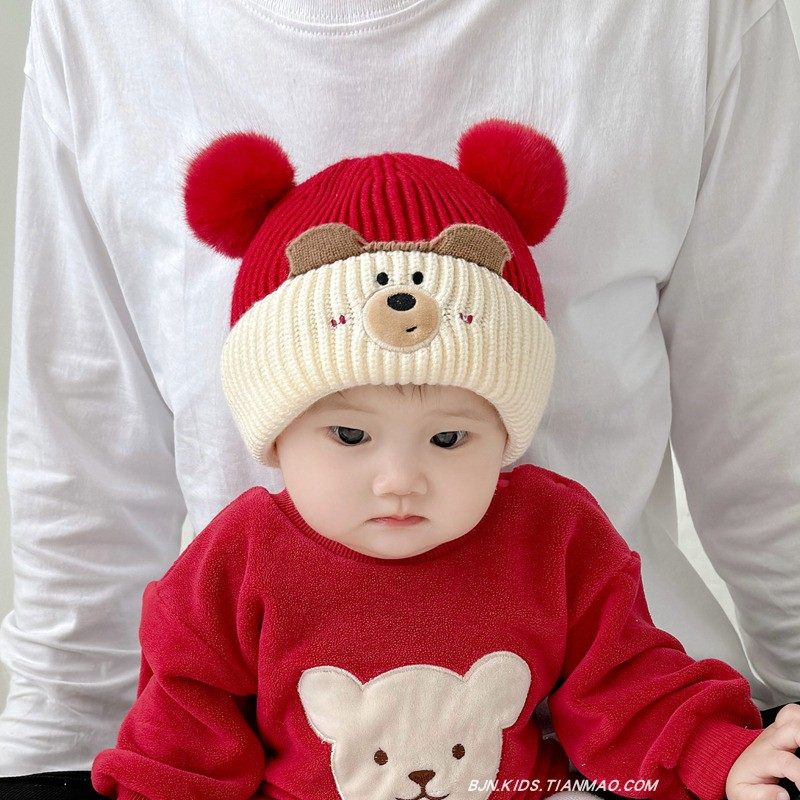 婴儿帽子秋冬季可爱超萌男女宝宝套头针织毛线帽子儿童护耳保暖帽,淘宝优惠券,粉丝福利购,淘宝优惠卷