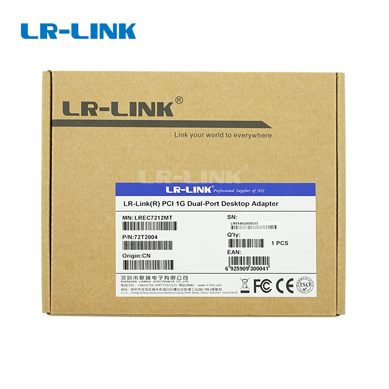 LR-Link 联瑞原装原厂英特尔PCI千兆双电口台式机工控机网卡Intel82546芯片 LREC7212MT - 图3