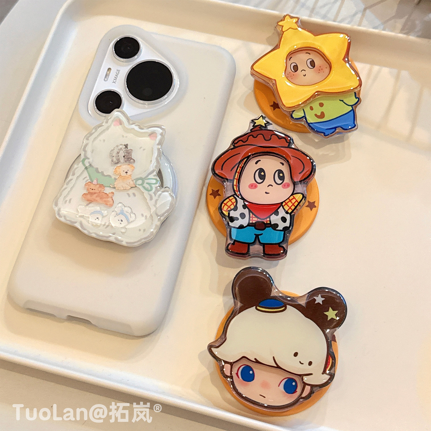 拓岚 卡通可爱星星人动漫少女趣味滴胶新款摇摇乐高品质Magsafe磁吸支架强力吸附适用通用任何手机壳桌面便携,淘宝优惠券,粉丝福利购,淘宝优惠卷