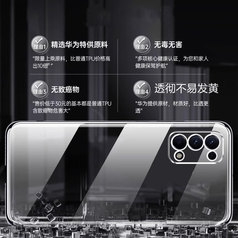 【德国拜耳】适用opporeno5k手机壳Reno5新款透明硅胶防摔opopreno5pro全包保护套5pro+外壳超薄男女简约软壳 - 图0