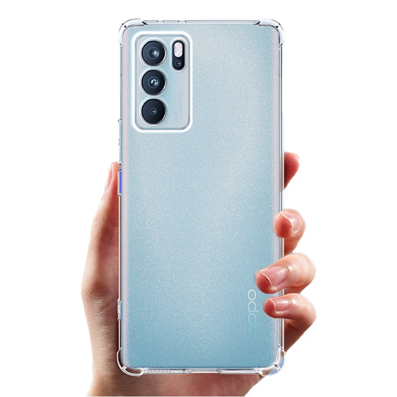 oppoReno6pro手机壳透明OPPOPEPM00气囊防摔保护套reno6por硅胶软壳pepmoo简约外壳全包边超薄四角男女款适用 - 图3