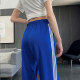 Ice Silk Sports Pants Summer ບາງໆ ເສັ້ນດ່າງສາມເສັ້ນ