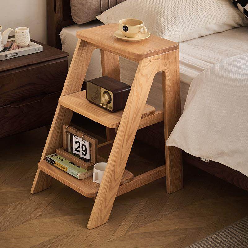 全实木白蜡木家用多功能厨房高脚凳三步梯凳便携小板凳吧台凳子,淘宝优惠券,粉丝福利购,淘宝优惠卷
