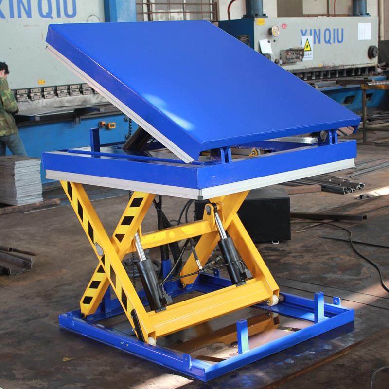 非标2吨侧翻升降台电动剪刀式侧翻升降平台台面倾斜液压升降机,淘宝优惠券,粉丝福利购,淘宝优惠卷