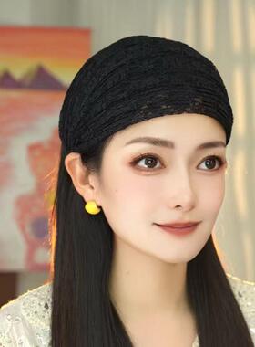 蕾丝宽边带齿防滑遮白发碎发发箍