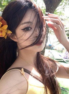 蝴蝶兰花朵头饰春夏度假氛围感