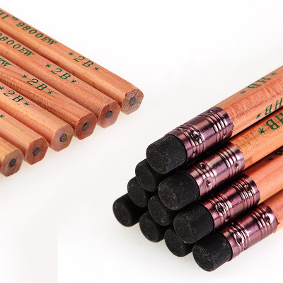日本uni三菱溪麓专卖店9800ew 9852ew原木色铅笔学生考试涂卡绘图美术用六角木杆hb B 2b铅笔 虎窝淘
