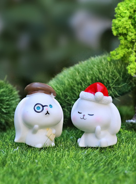 微景观装饰品小兔子手办盲盒摆件