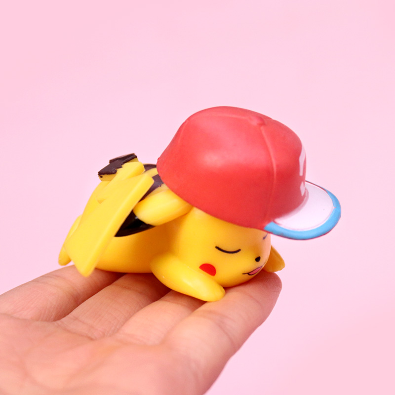 日本神奇宝贝小精灵睡眠宝可梦摆件伊布妙蛙种子卡比兽小手办盲盒-图2