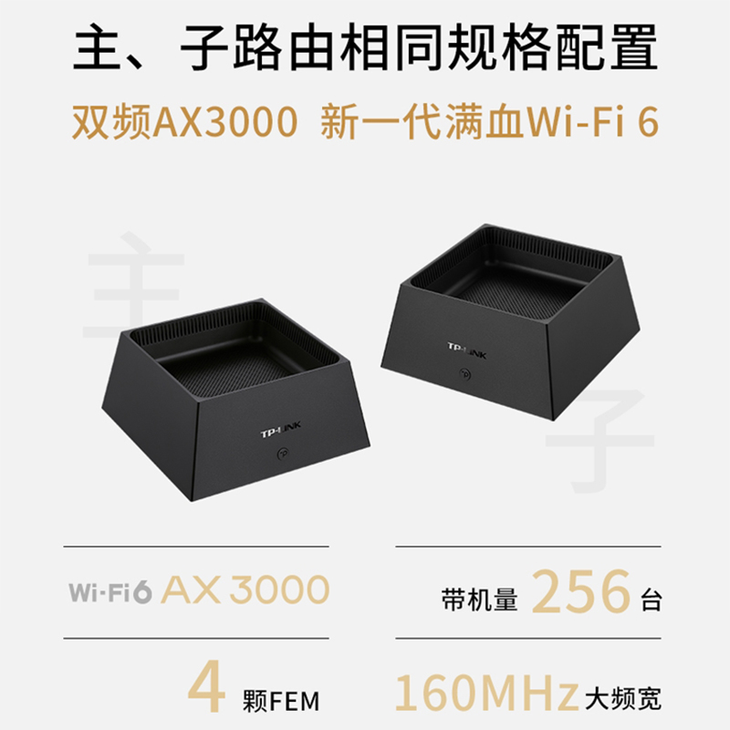 tplink wifi6子母组网路由器一拖二套装AX3000家用mesh易展分布式字母ap面板全屋覆盖千兆高速无线大户型k20 - 图3