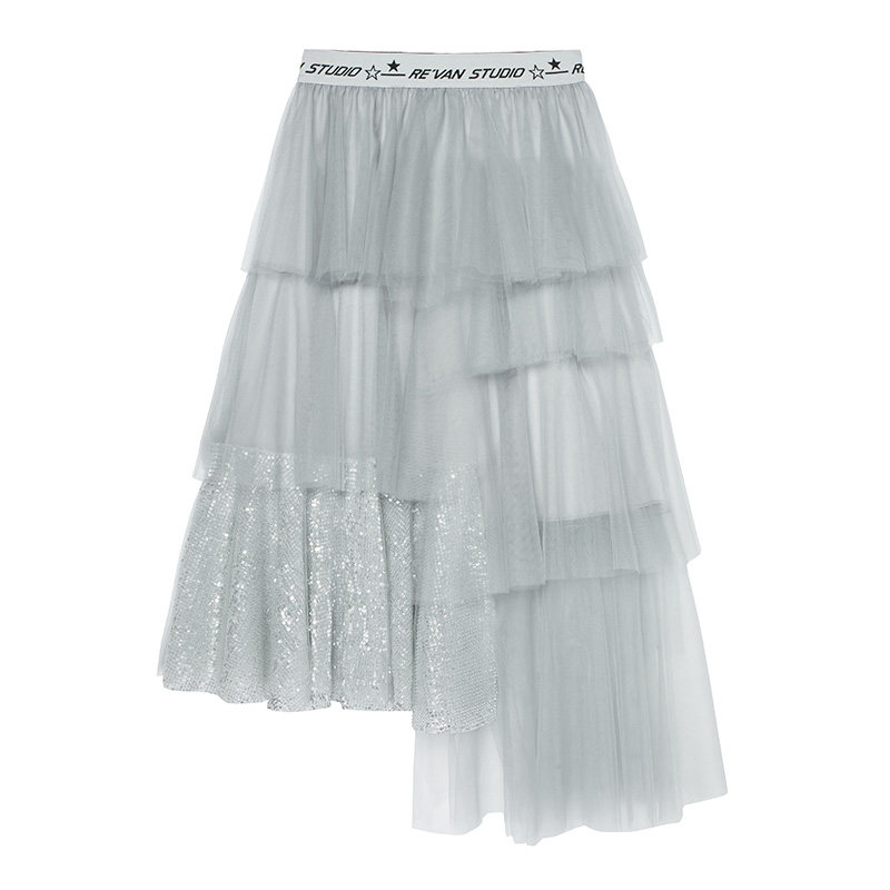 revan芮范2020夏季新款网纱半身裙 REVAN半身裙