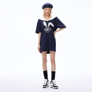 REVAN Rui Fan 2023 ດູໃບໄມ້ລົ່ນຜູ້ອອກແບບໃຫມ່ແບບ Girly navy style dress RN71101088