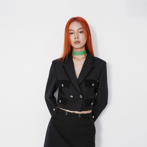 REVAN芮范设计师款狩猎通勤风西装外套RM70101371 - 图1