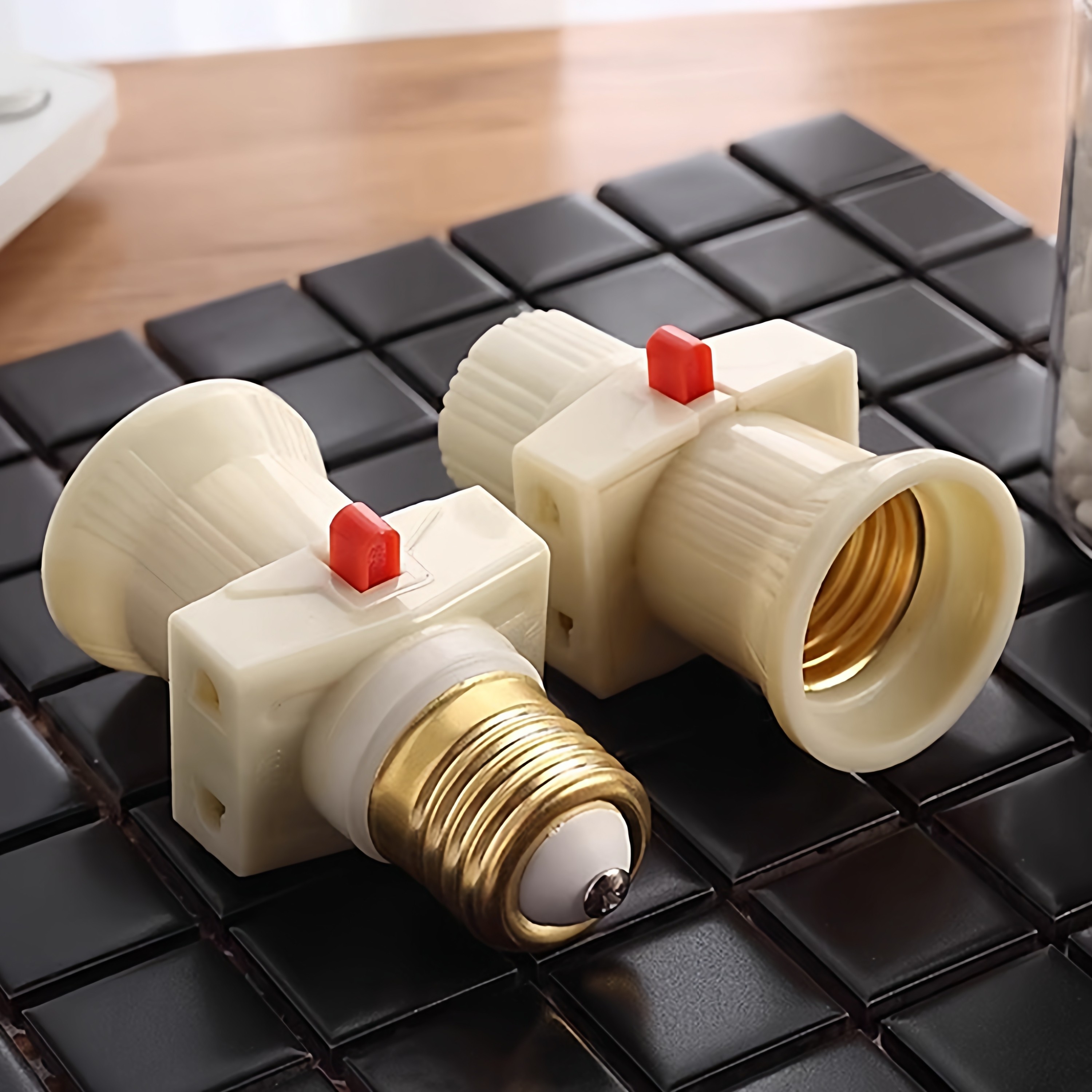 纯铜件E27带开关插座双分火螺旋灯口宿舍螺口灯座转换器多用灯头,淘宝优惠券,粉丝福利购,淘宝优惠卷