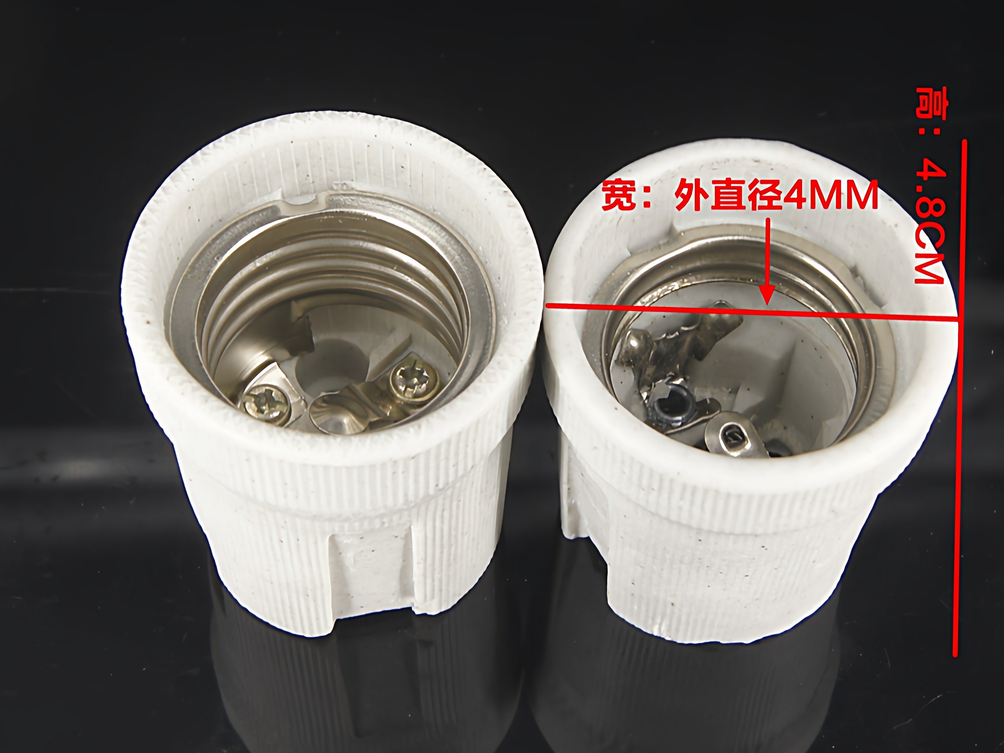 E27螺口陶瓷灯头 灯口加厚接线保温吸顶罗口耐高温灯座全牙,淘宝优惠券,粉丝福利购,淘宝优惠卷