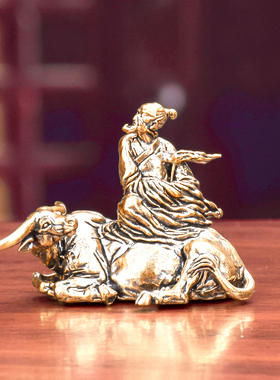 黄铜云游四海老人华佗老者小摆件