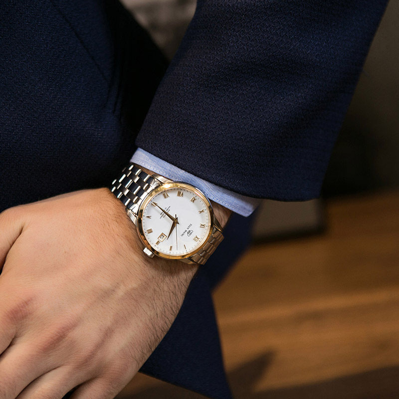 官方正品钢带自动防水商务天王表 天王深圳国产腕表