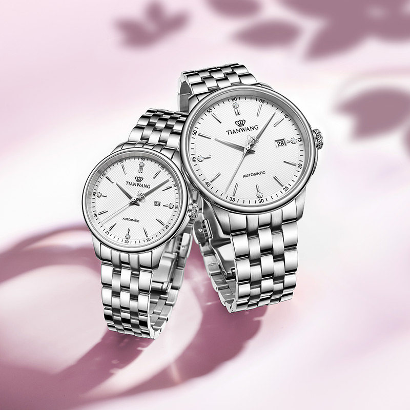 【专柜直发】天王表手表男新品情侣表钢带机械表女表顺丰51172