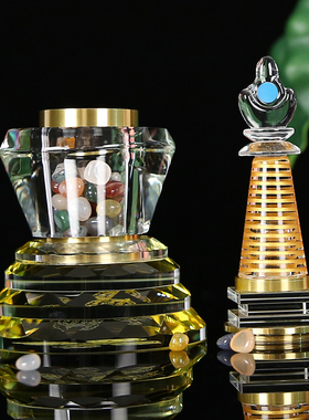 水晶供佛舍利塔可装舍利子