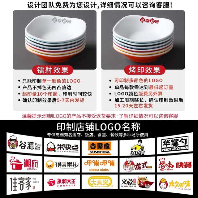 Fast food restaurant tableware, small bowl, special canteen snack plate commercial meramine selection steamed rice bowl cold dish plate side dish