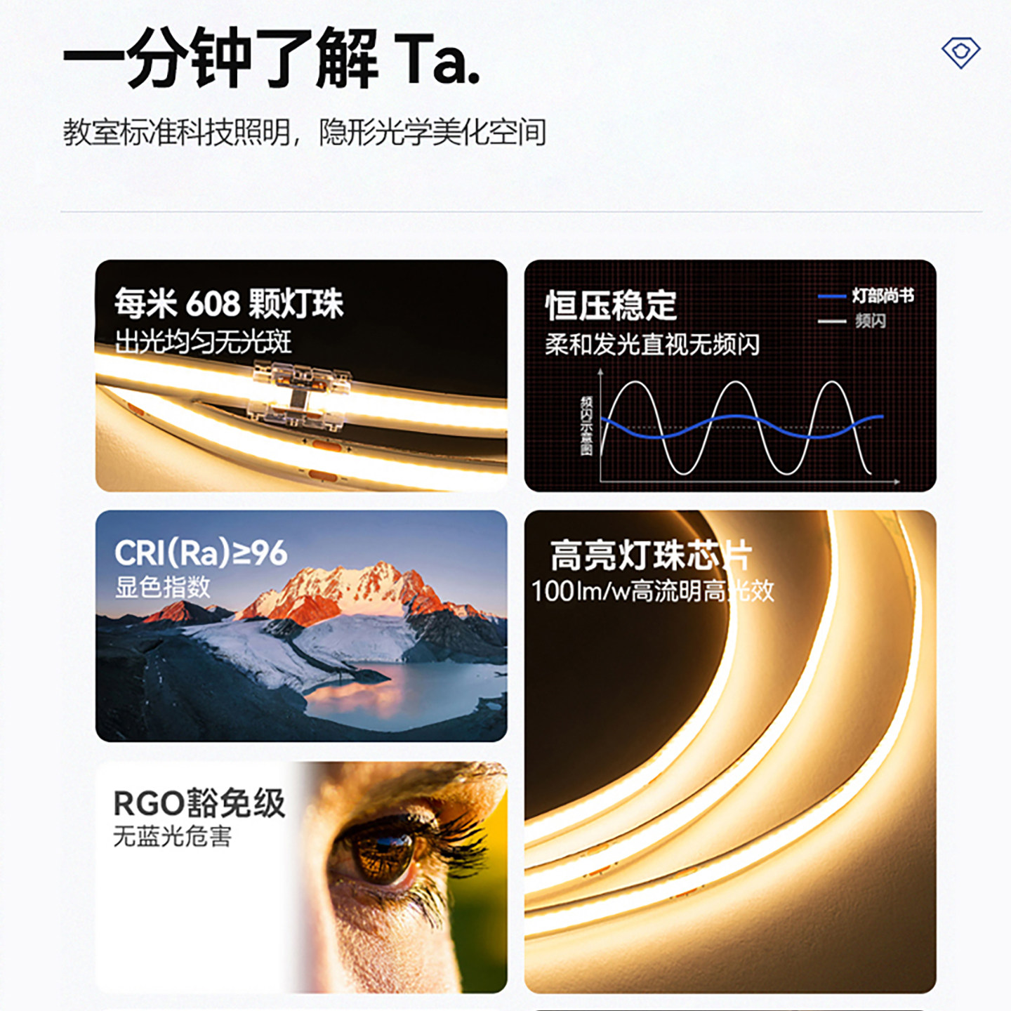 COB两线智能灯带已接入米家APP无极调光调色厨柜衣柜天花线性小灯,淘宝优惠券,粉丝福利购,淘宝优惠卷