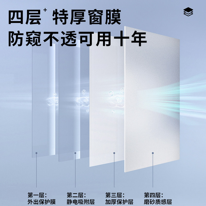 磨砂玻璃贴纸透光不透明窗户贴纸防走光防窥膜卫生间窗贴防窥贴膜