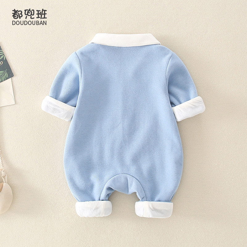 婴儿连体衣服春秋季套装网红可爱 都兜班童装连身衣/爬服/哈衣