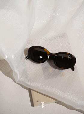 金属标猫眼墨镜太阳镜女