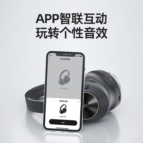 OneOdio A6 头戴式蓝牙6.0无线耳机主动降噪音乐耳麦包耳25年新款 - 图0