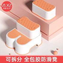 Children wash your hands on foot stool baby wash wash face pedalling child stairs toilet heightening steps anti-slip foot stool