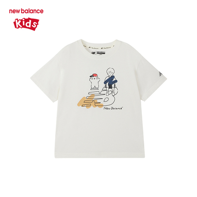 New Balance nb童装男女儿童夏季卡通印花舒适短袖T恤ND7EE2V013