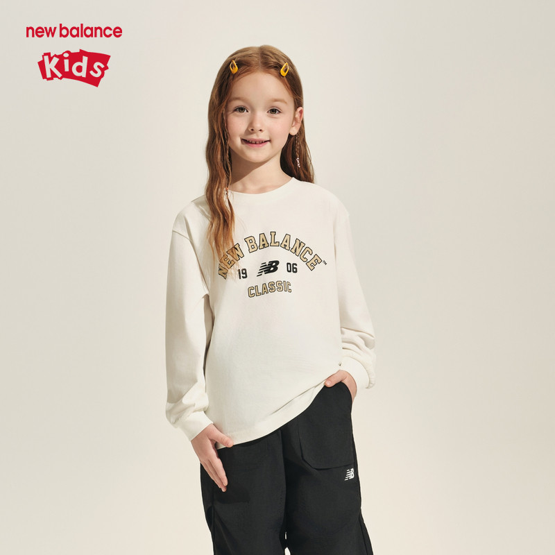 【凉感】New Balance nb童装男女儿童春秋透气长袖T恤ND7DF3E103,淘宝优惠券,粉丝福利购,淘宝优惠卷