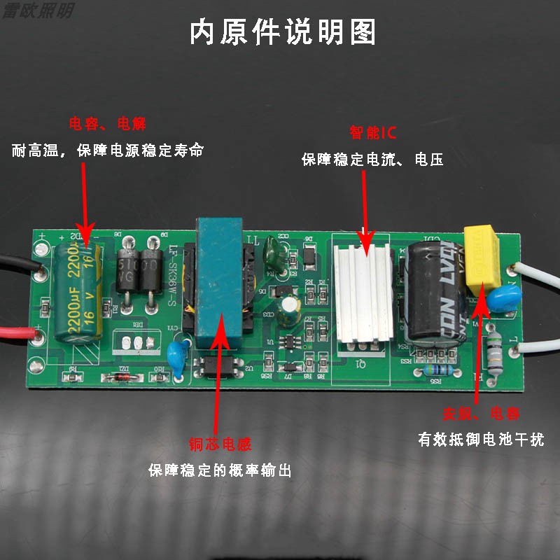 220V转12V24V微型开关电源12W36W72W衣橱柜led灯带模组带线变压器 - 图1