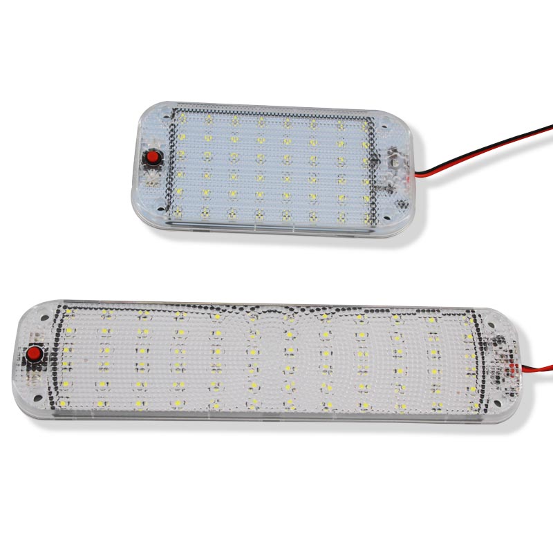 轿带开关24v汽车大货车LED驾驶室阅读灯车内灯12V面包车顶48v白亮 - 图3