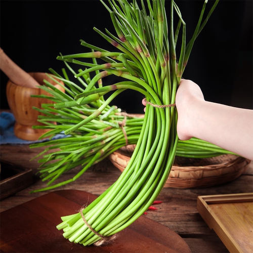 2026新鲜蒜苔河南红帽脆嫩爽口蒜薹当季农家蔬菜短蒜苔5斤整箱 - 图2