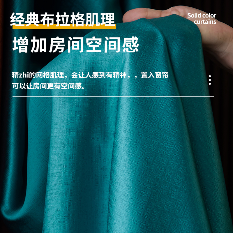 布拉格全遮光窗帘卧室客厅隔热防晒2021年新款现代简约轻奢遮阳布