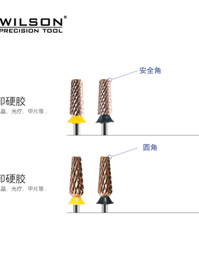 WILSON惠而顺钨钢古铜色卸甲磨头可打磨新型硬甲 贝壳mini饰品