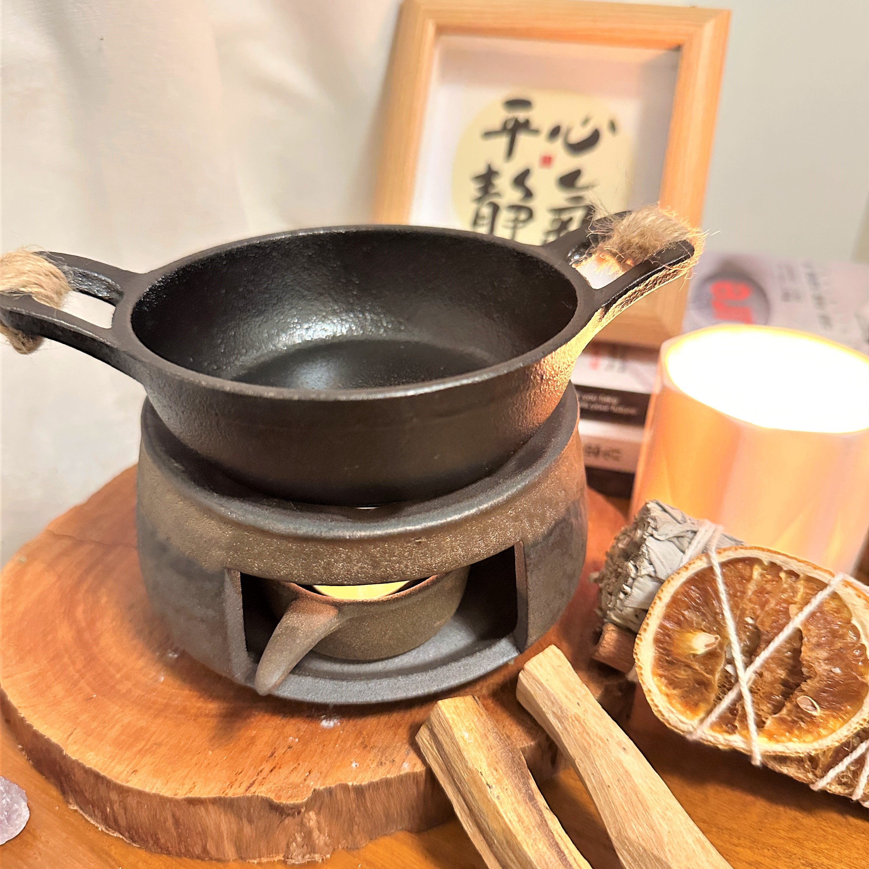 铁锅熏香烤炉坚果围炉煮茶雪松植物熏香炉净化空气香炉陶瓷香炉,淘宝优惠券,粉丝福利购,淘宝优惠卷