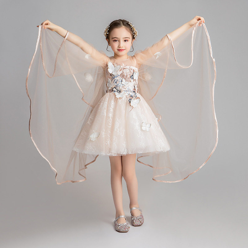 女童洋气蓬蓬纱公主裙儿童模特走秀礼服小女孩主持人钢琴演出服春