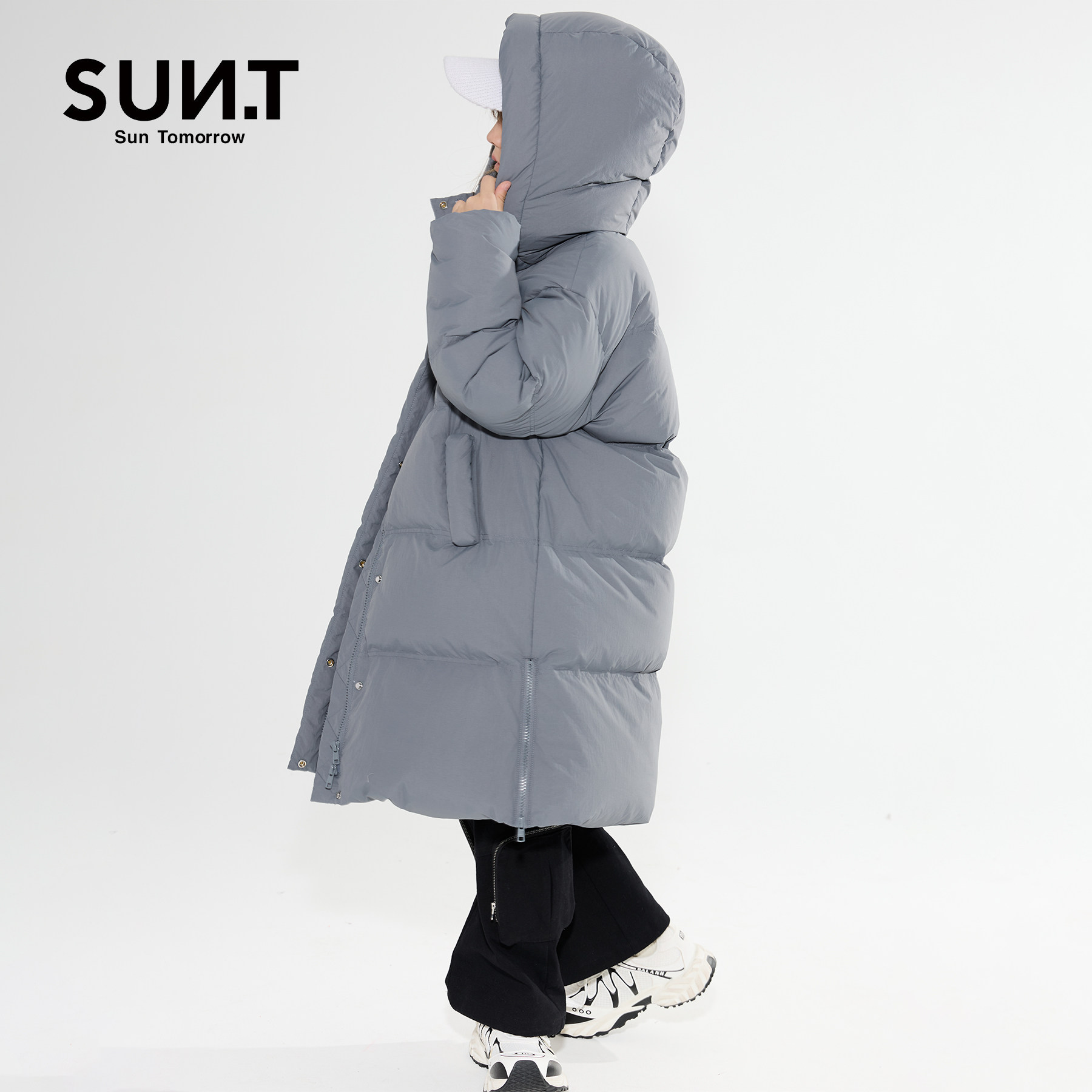 suntomorrow羽绒服男女童中长款宽松加厚保暖白鸭绒连帽休闲外套,淘宝优惠券,粉丝福利购,淘宝优惠卷