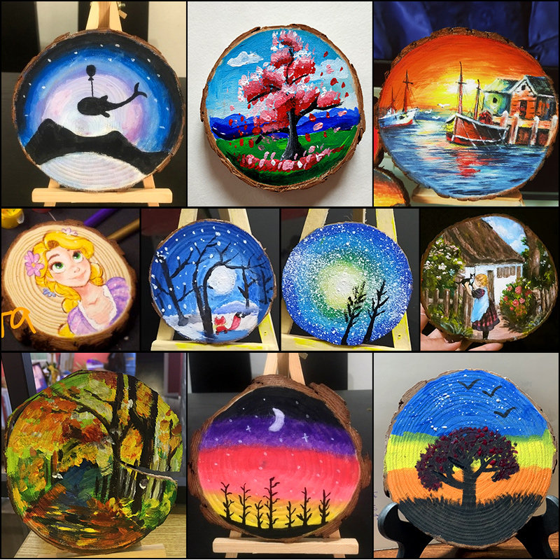 小木桩圆木片diy木头片装饰年轮原木片松木片拍摄道具手绘木片画,淘宝优惠券,粉丝福利购,淘宝优惠卷