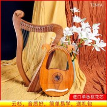 Upscale portable Lyachen harpsichord simple and easy to learn the violin 16 strings 24 strings small crowdmusical instrument Lachenlyre