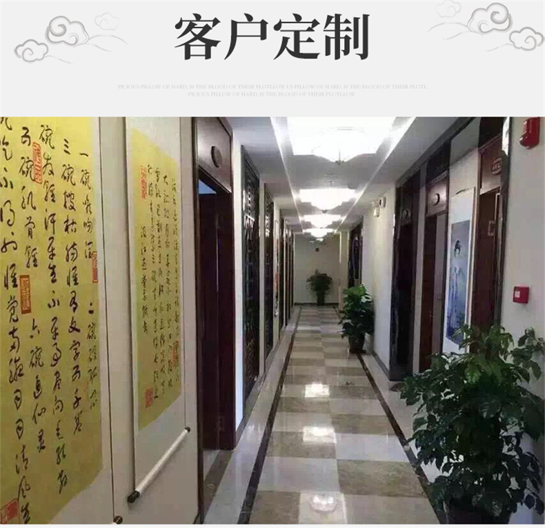 于飞闇丝绢画国画名家字画客厅书法背景房间新中式花鸟茶楼挂画 - 图2