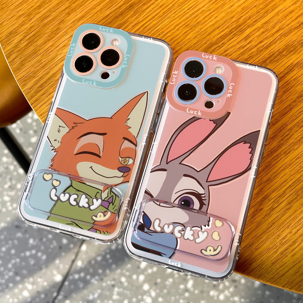 贴贴朱迪尼克镜子支架手机壳苹果17Promax华为vivo情侣iPhone16疯狂动物城OPPO小米15狐14兔子警官和狐狸适配,淘宝优惠券,粉丝福利购,淘宝优惠卷