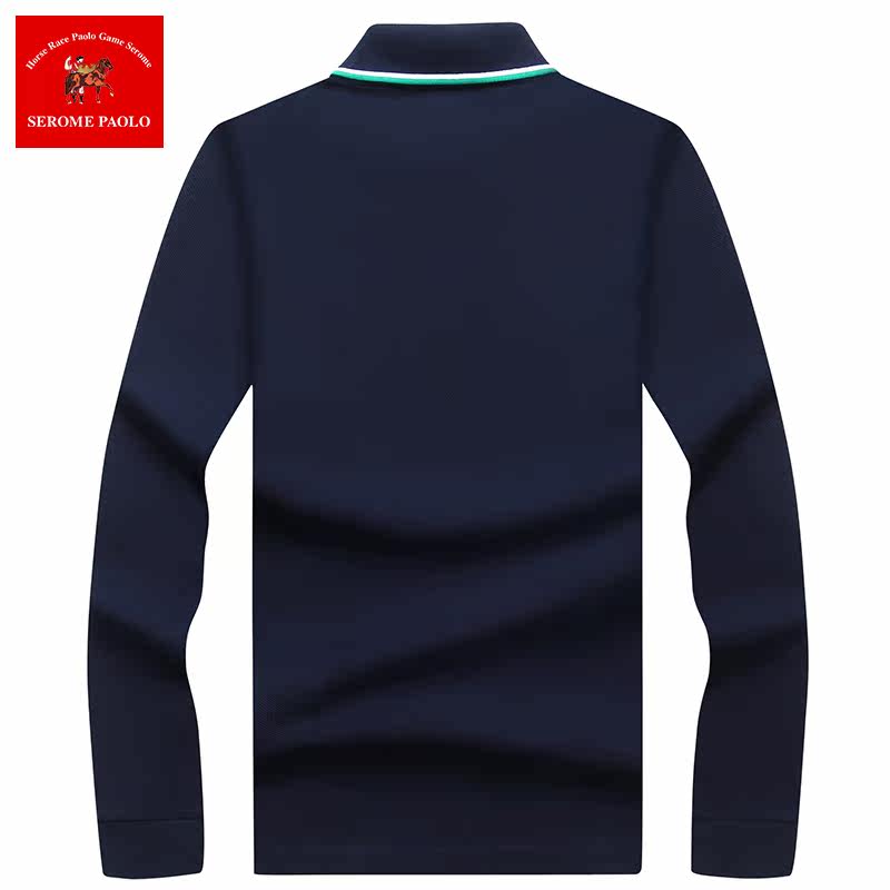 长袖纯棉秋季男士保罗翻领polo衫 圣洛蒙保罗T恤