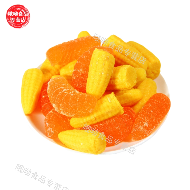 批发过年年货糖果玉米糖橘子软糖喜糖网红怀旧零食玉米软糖大礼包-图3