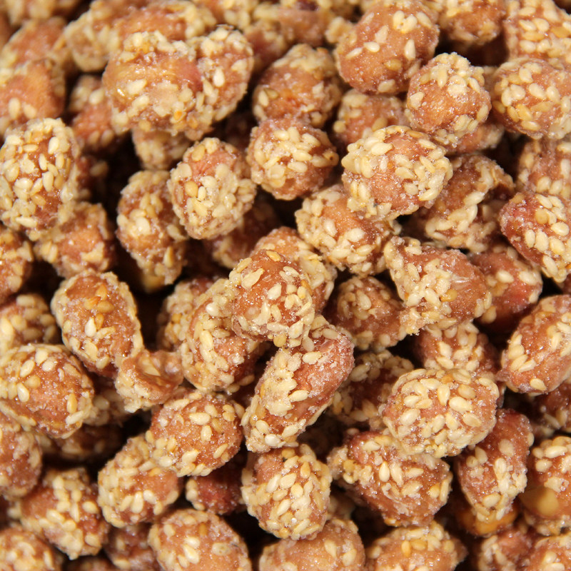 新货蜂蜜琥珀花生米500g袋装芝麻 哦呦食品花生
